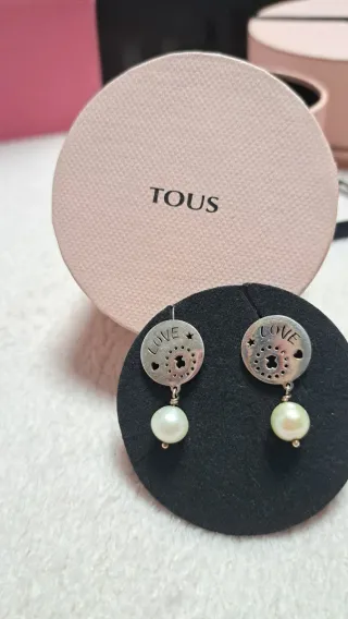 Pendientes Tous Plata y Perla