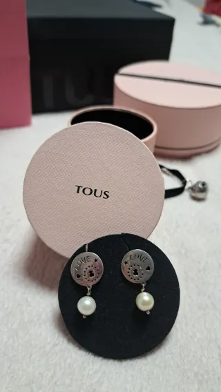 Pendientes Tous Plata y Perla