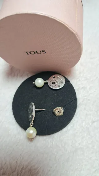 Pendientes Tous Plata y Perla