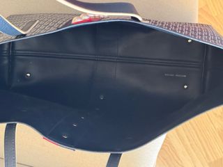 Bolso Tote Carolina Herrera Azul Marino y Rojo