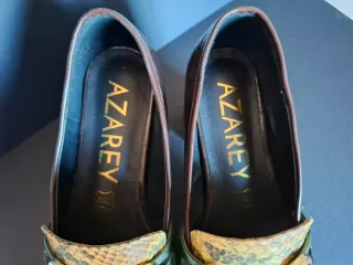 Scarpe AZAREY donna tacco pitone marrone