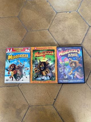Pack 3 Películas Madagascar DVD