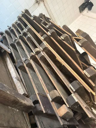 Tarimas de madera con doble base