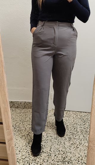 Pantalón gris estilo pinza Shein – Talla S Nuevo