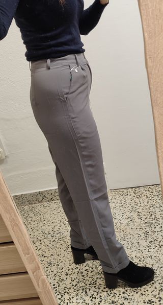 Pantalón gris estilo pinza Shein – Talla S Nuevo