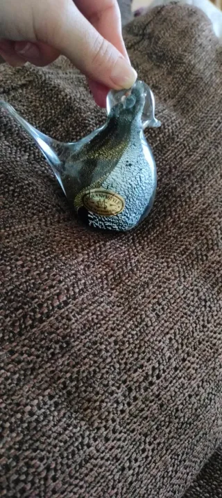 Statuetta uccello Murano vetro artistico