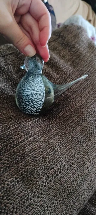 Statuetta uccello Murano vetro artistico
