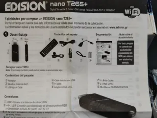 Receptor TDT/Cable HDMI EDISION nano T265+