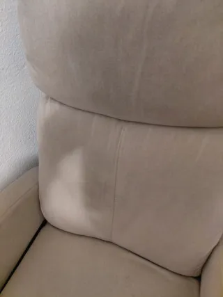 Poltrona relax beige in tessuto