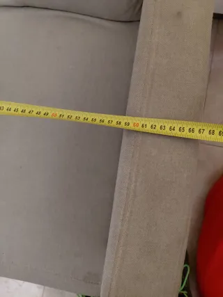 Poltrona relax beige in tessuto