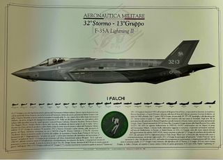 Collectible Litografia 13° Gruppo Volo F-35A 🇮🇹