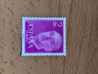 Sello España 2 Ptas Franco sin matasellar