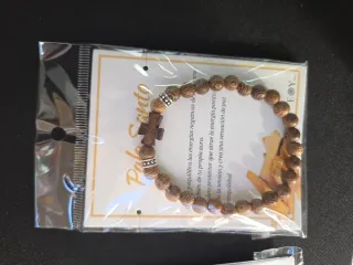 Pulsera Palo Santo Hamsa Ojo Azul