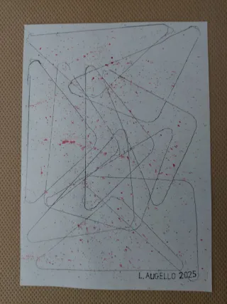 Disegno astratto artigianale A4