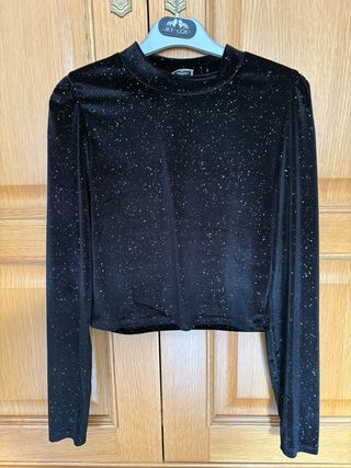 Jersey negro brillos talla única sin estrenar