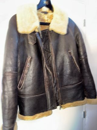 Cazadora de piel marrón