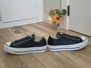 Converse de piel con plataforma talla 39