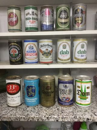 Lata cerveza colección años 80 y 90 vacía