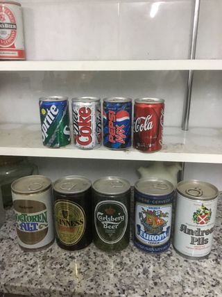 Lata cerveza colección años 80 y 90 vacía