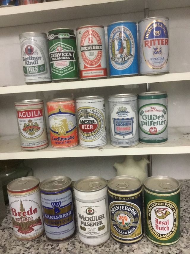 Lata cerveza colección años 80 y 90 vacía
