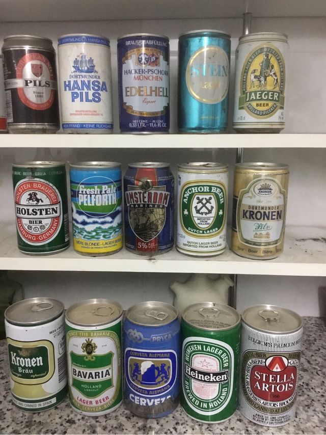 Lata cerveza colección años 80 y 90 vacía