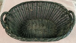 Cesta mimbre artesanal única