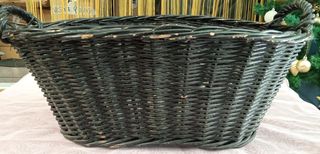 Cesta mimbre artesanal única