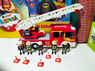 Camión Bomberos Playmobil Escalera Giratoria