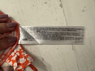 Mono floral naranja y blanco de Mango