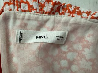 Mono floral naranja y blanco de Mango