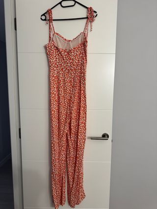 Mono floral naranja y blanco de Mango