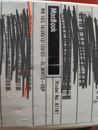 Caja MacBook Apple SOLO CAJA Y CORCHOS