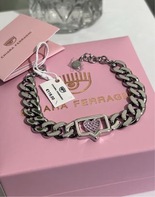 Bracciale Chiara Ferragni Cuore Rosa Argento