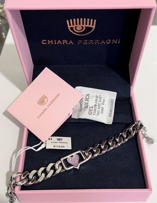 Bracciale Chiara Ferragni Cuore Rosa Argento