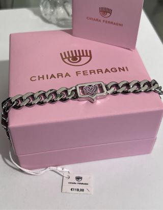 Bracciale Chiara Ferragni Cuore Rosa Argento