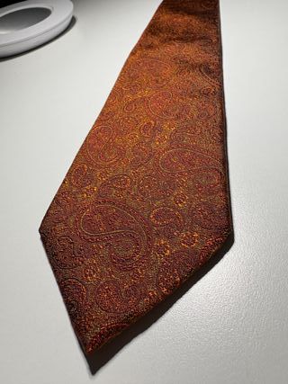 Corbata Deco Naranja y Morado