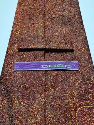 Corbata Deco Naranja y Morado