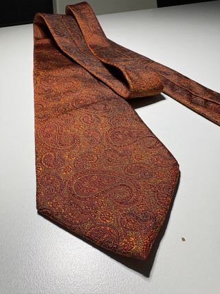 Corbata Deco Naranja y Morado