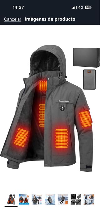 Chaqueta Calefactable Gris