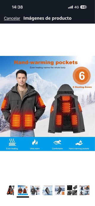 Chaqueta Calefactable Gris