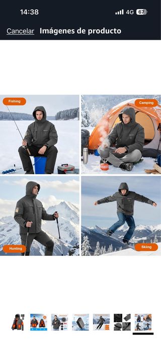 Chaqueta Calefactable Gris