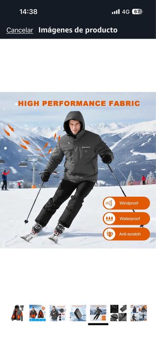 Chaqueta Calefactable Gris