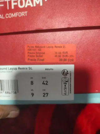 Zapatillas Puma Hombre Talla 42