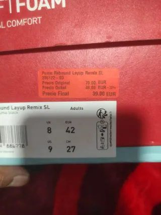 Zapatillas Puma Hombre Talla 42