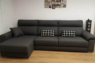Sofá Chaiselongue Eléctrico Gris  3.10 metros