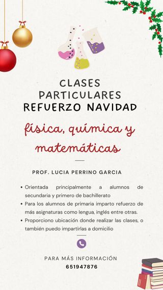 Clases particulares Navidad Arevalo