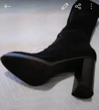 Stivali scamosciati donna tacco alto neri