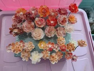 Flores decorativas de caracolas