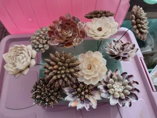 Flores decorativas de caracolas