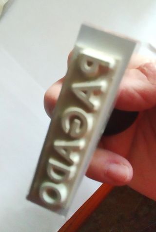 2 Sellos Pagado + Estuche Azul